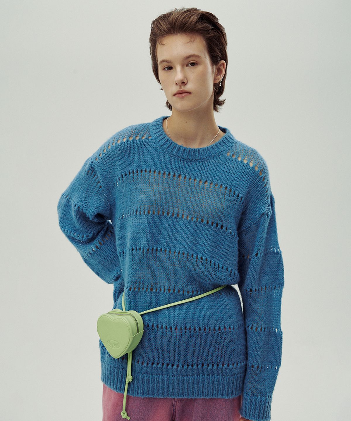 시눈(SINOON) HEART BAG (APPLE GREEN)