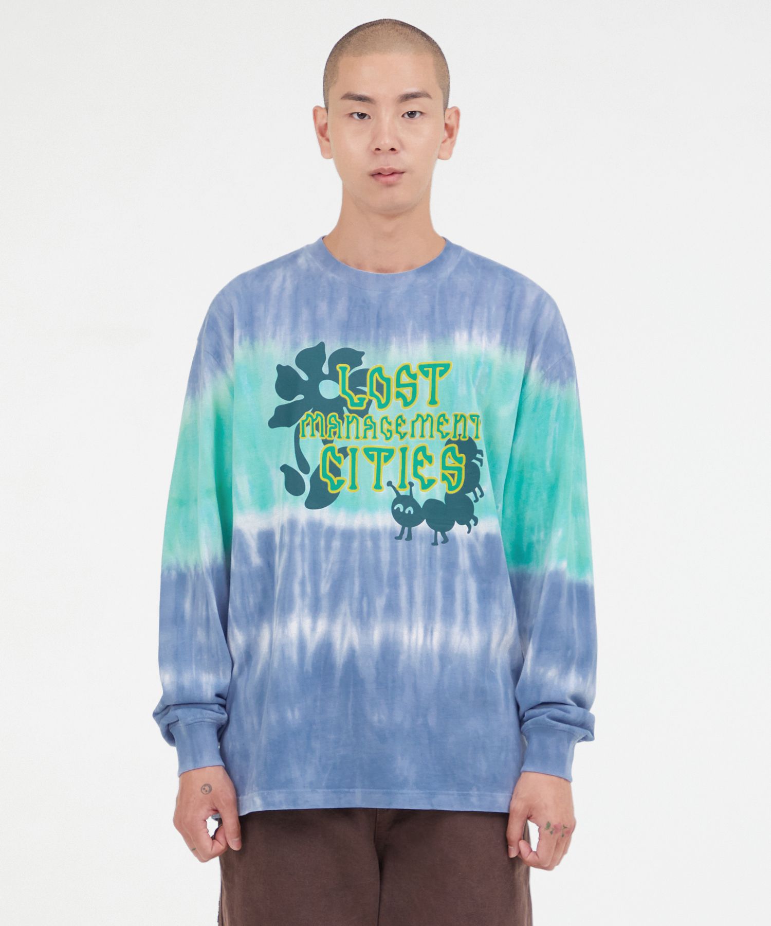 [ LMC ]★LMC STRIPE TIE DYE LONG SLV TEE MUSINSA | LMC LMC STRIPE TIE DYE LONG SLV TEE stone blue