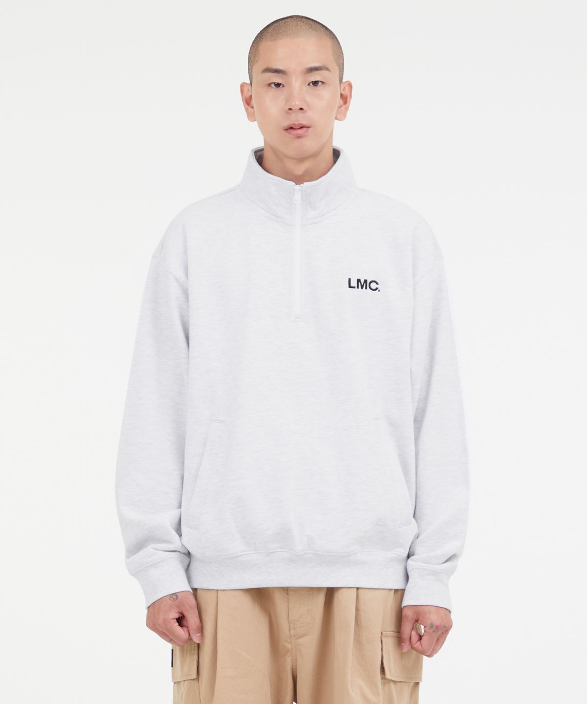 엘엠씨(LMC) LMC OG QUARTER ZIP SWEATSHIRT light heather gray