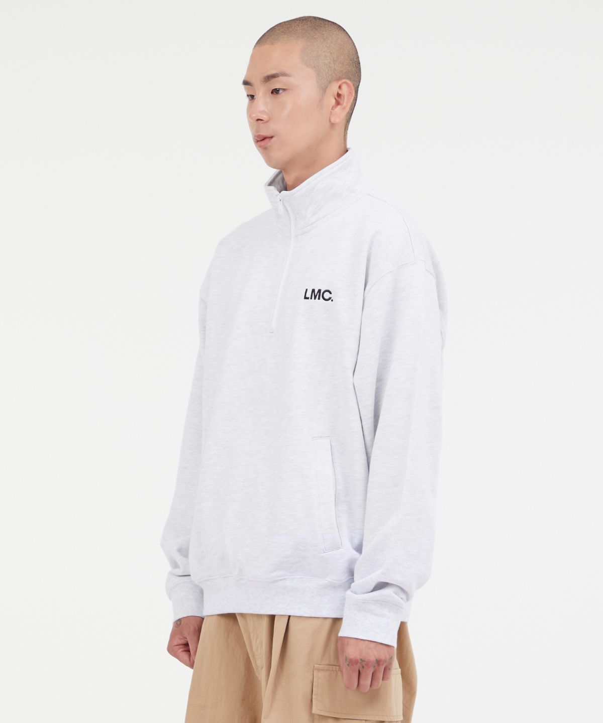 엘엠씨(LMC) LMC OG QUARTER ZIP SWEATSHIRT light heather gray