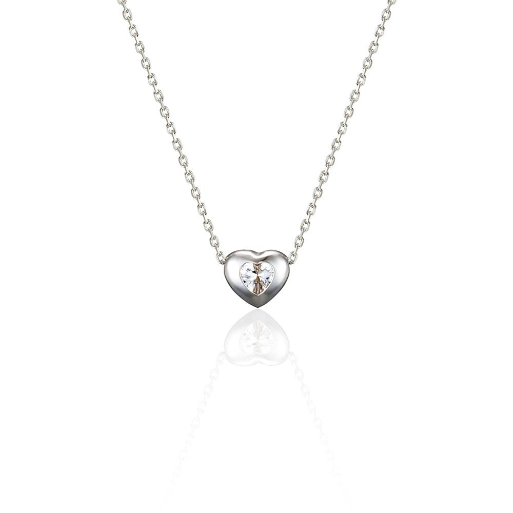 [LUNNE] Silver 925 Volume Heart Necklace ★人気★ MUSINSA | LUNNE Silver Volume Heart Cubic Pendant Necklace