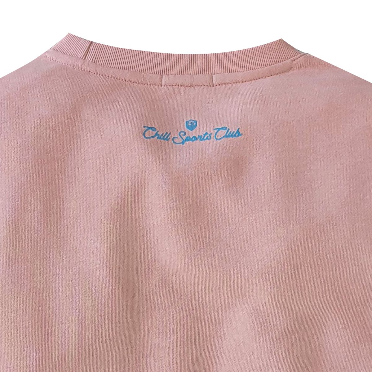 칠스포츠클럽(CHILL SPORTS CLUB) 우먼스 뉴 칠오리지널 로고 크롭 스웻 핑크