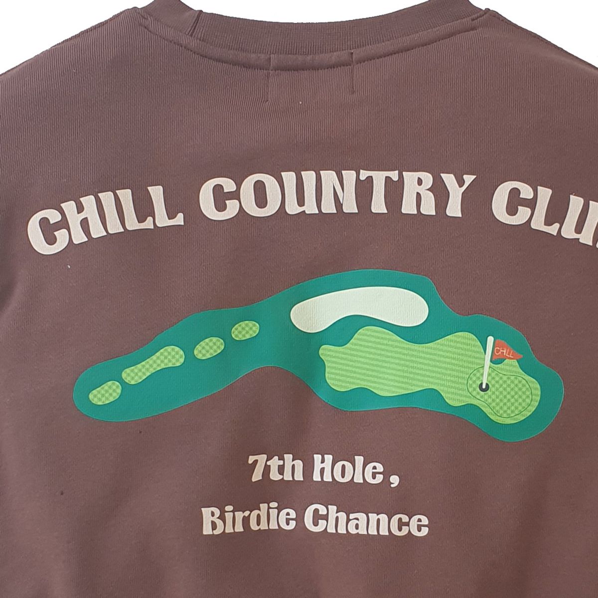 칠스포츠클럽(CHILL SPORTS CLUB) 우먼스 투온 원펏 크롭 스웻 브라운