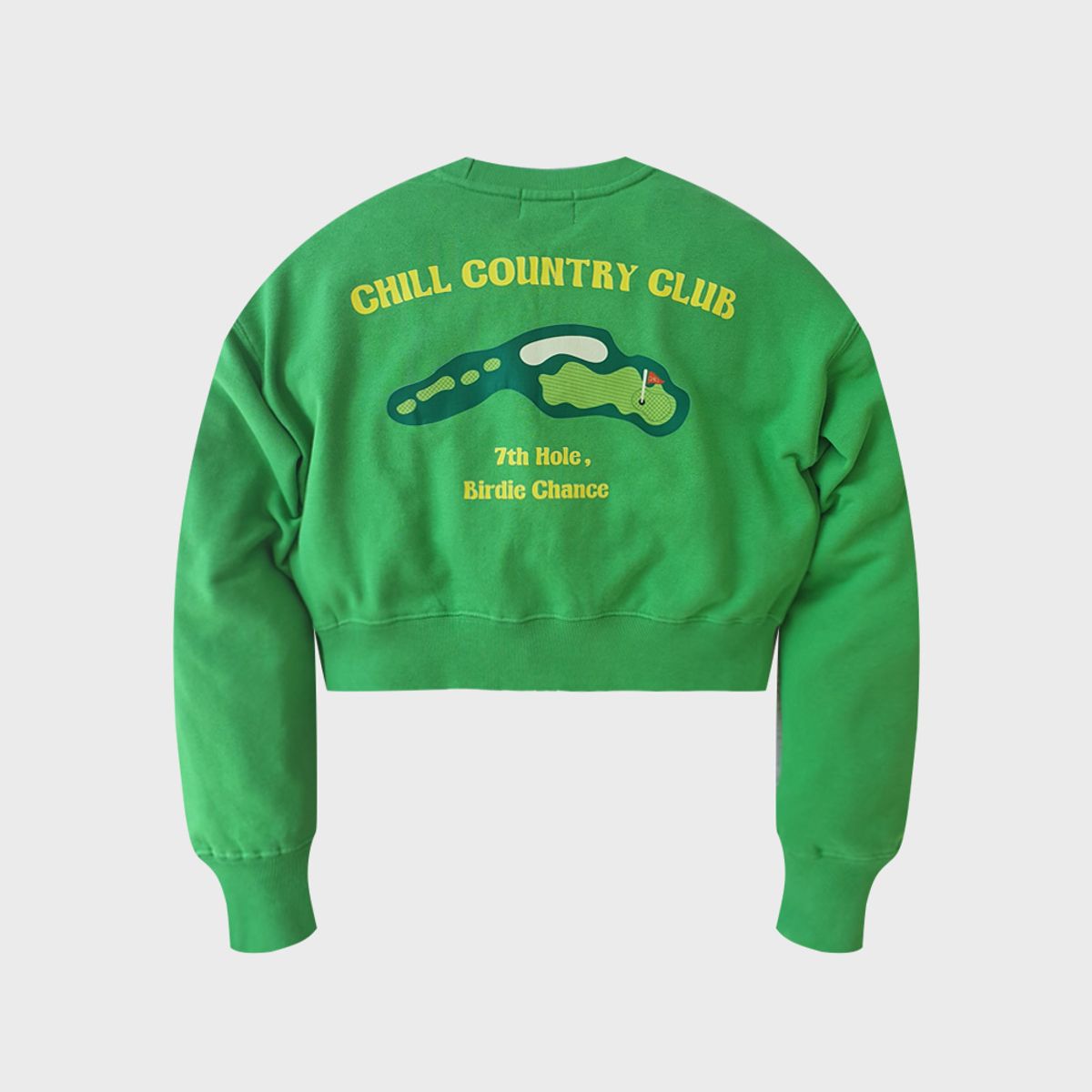 칠스포츠클럽(CHILL SPORTS CLUB) 우먼스 투온 원펏 크롭 스웻 라이트 그린