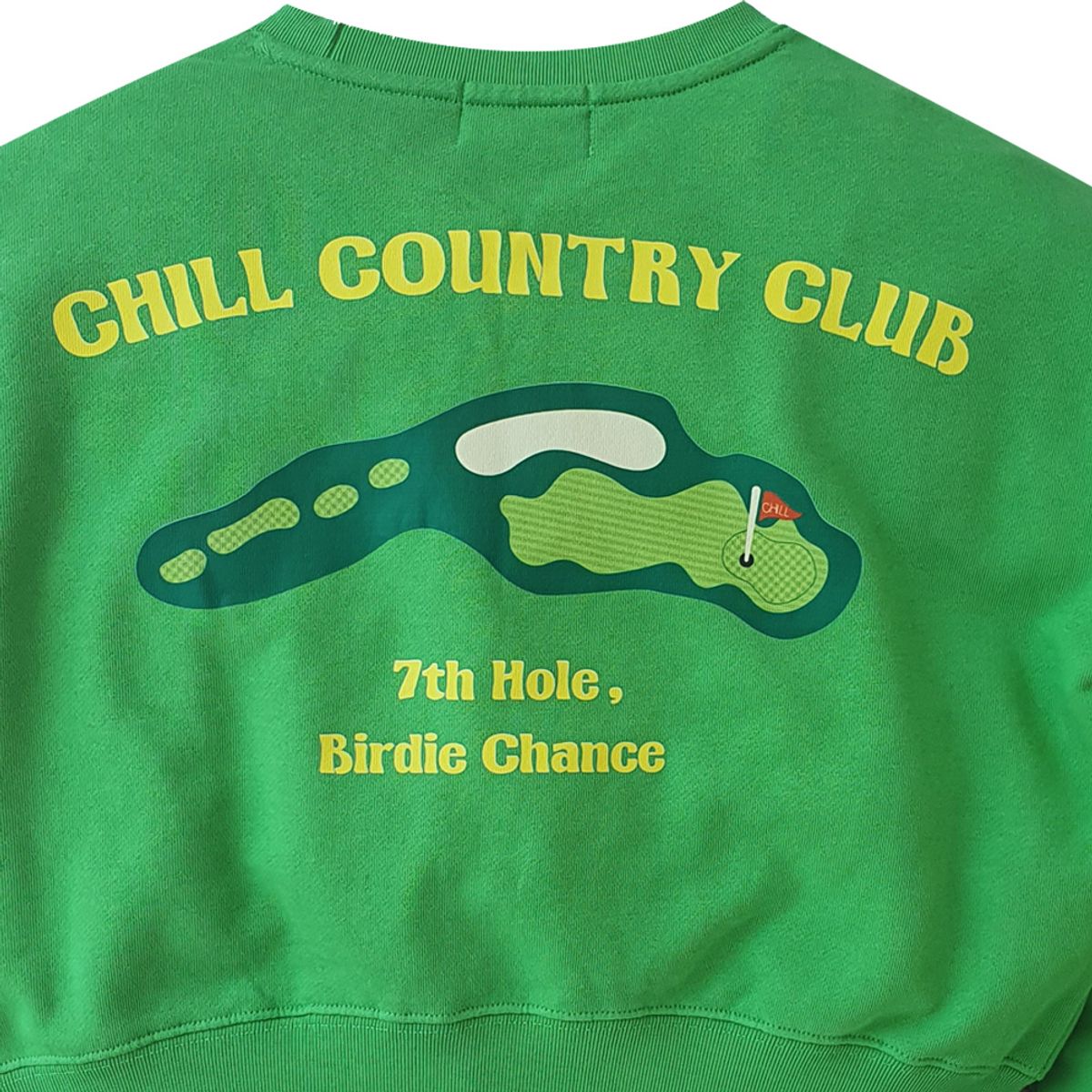 칠스포츠클럽(CHILL SPORTS CLUB) 우먼스 투온 원펏 크롭 스웻 라이트 그린