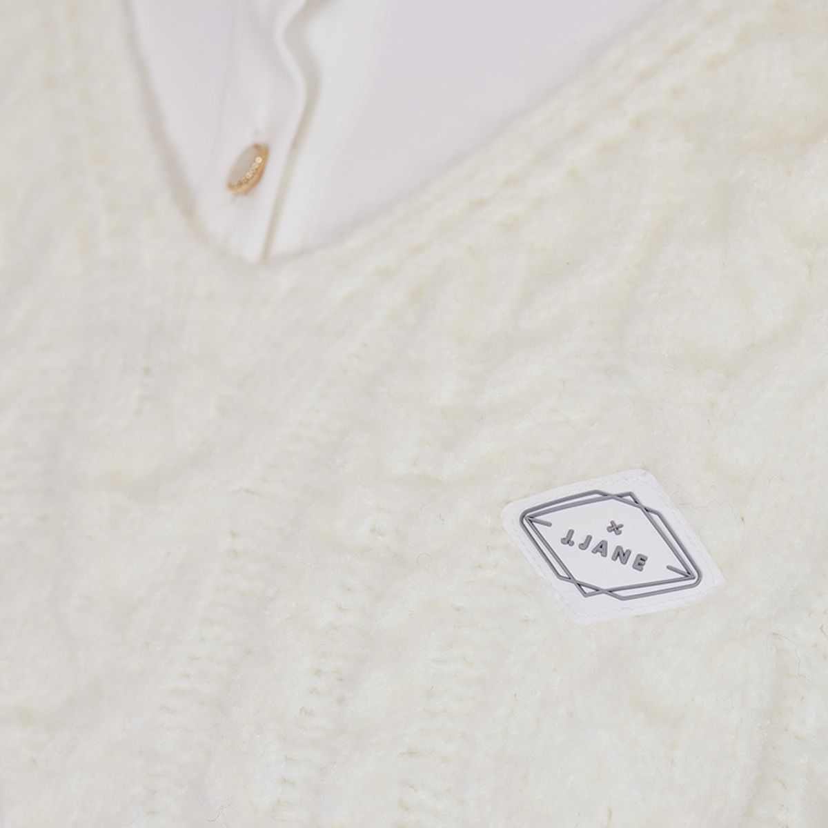 제이제인(J.JANE) 프릴 니트 베스트 Frill Knit Vest (Ivory)
