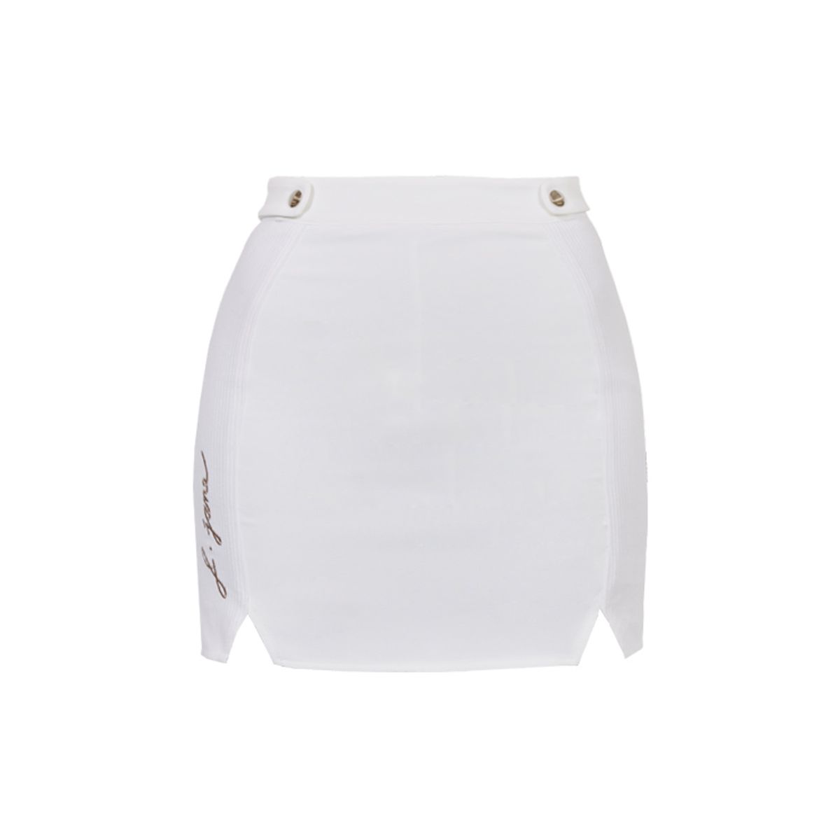 제이제인(J.JANE) 코듀로이 배색 더블 슬릿 스커트 Corduroy contrast double silt skirt (Ivory)