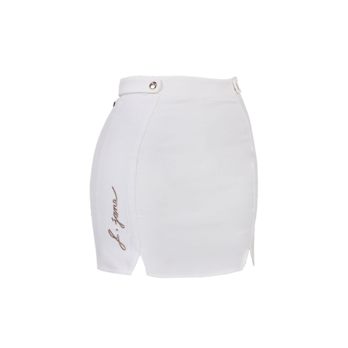 제이제인(J.JANE) 코듀로이 배색 더블 슬릿 스커트 Corduroy contrast double silt skirt (Ivory)