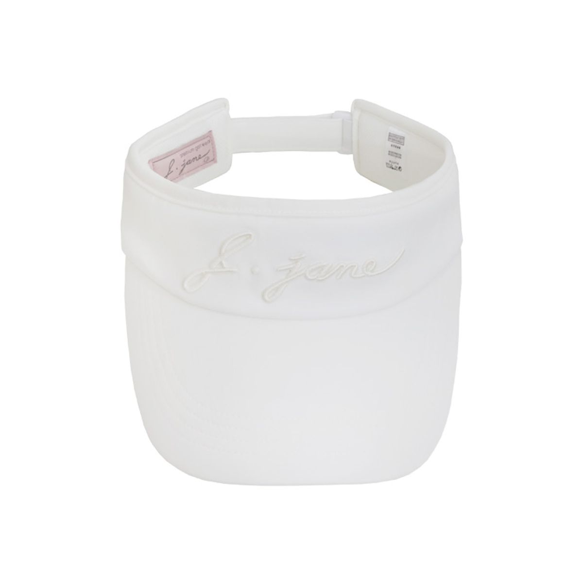 제이제인(J.JANE) 심플 컬러 자수 선캡 Simple color logo Suncap (White)