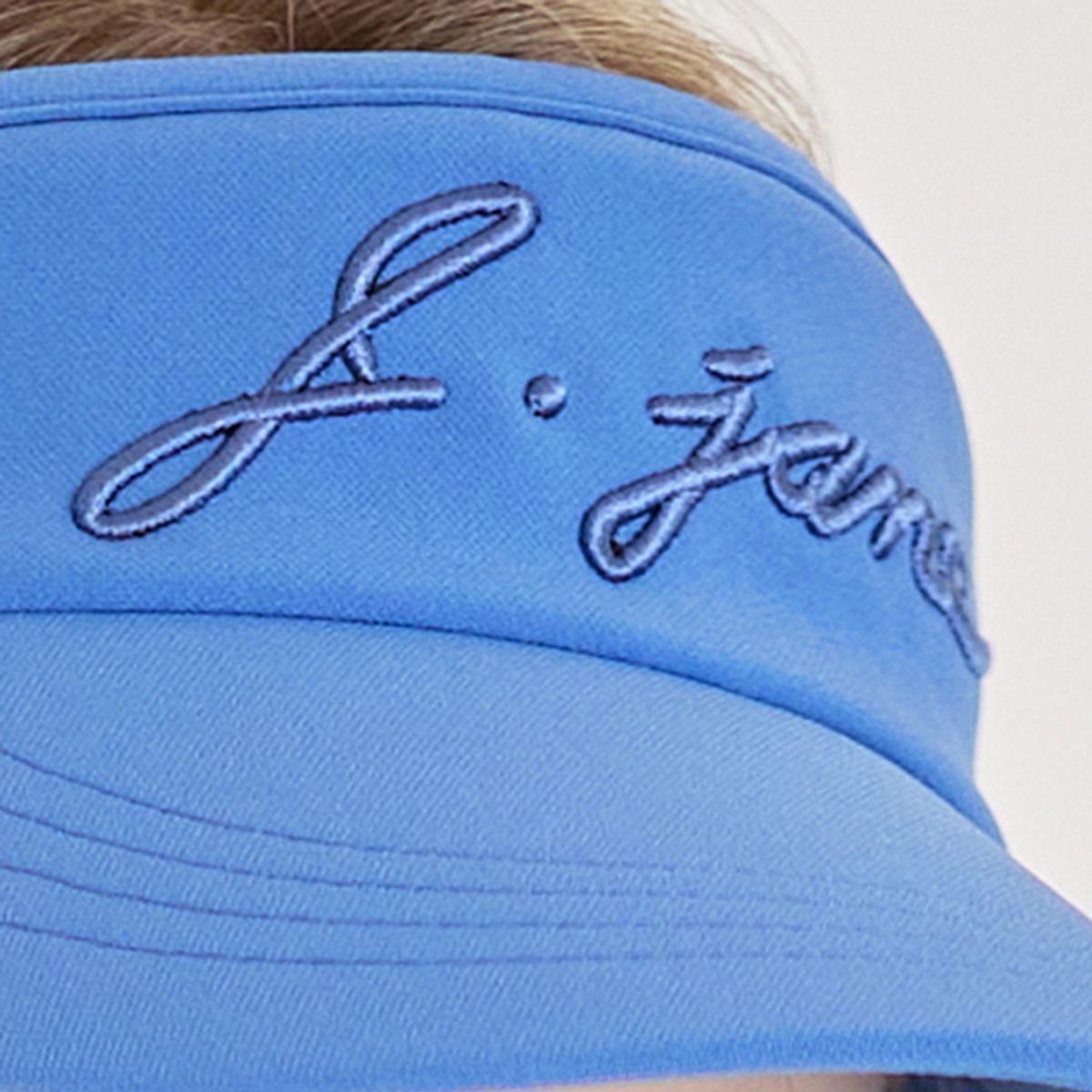 제이제인(J.JANE) 심플 컬러 자수 선캡 Simple color logo Suncap (Blue)
