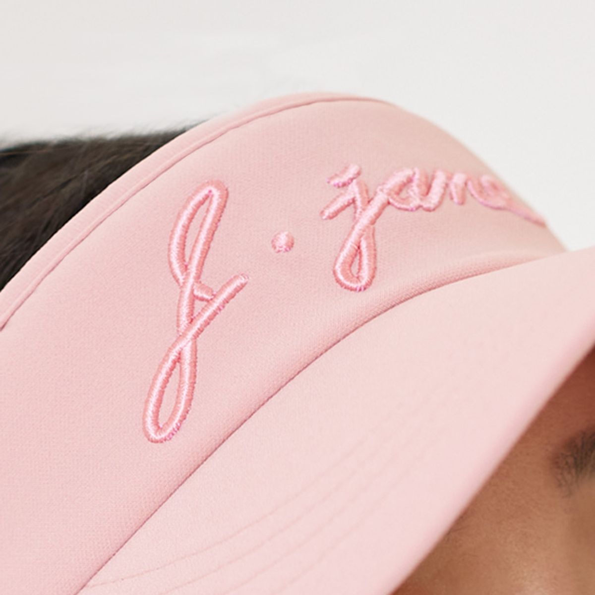 제이제인(J.JANE) 심플 컬러 자수 선캡 Simple color logo Suncap (Pink)