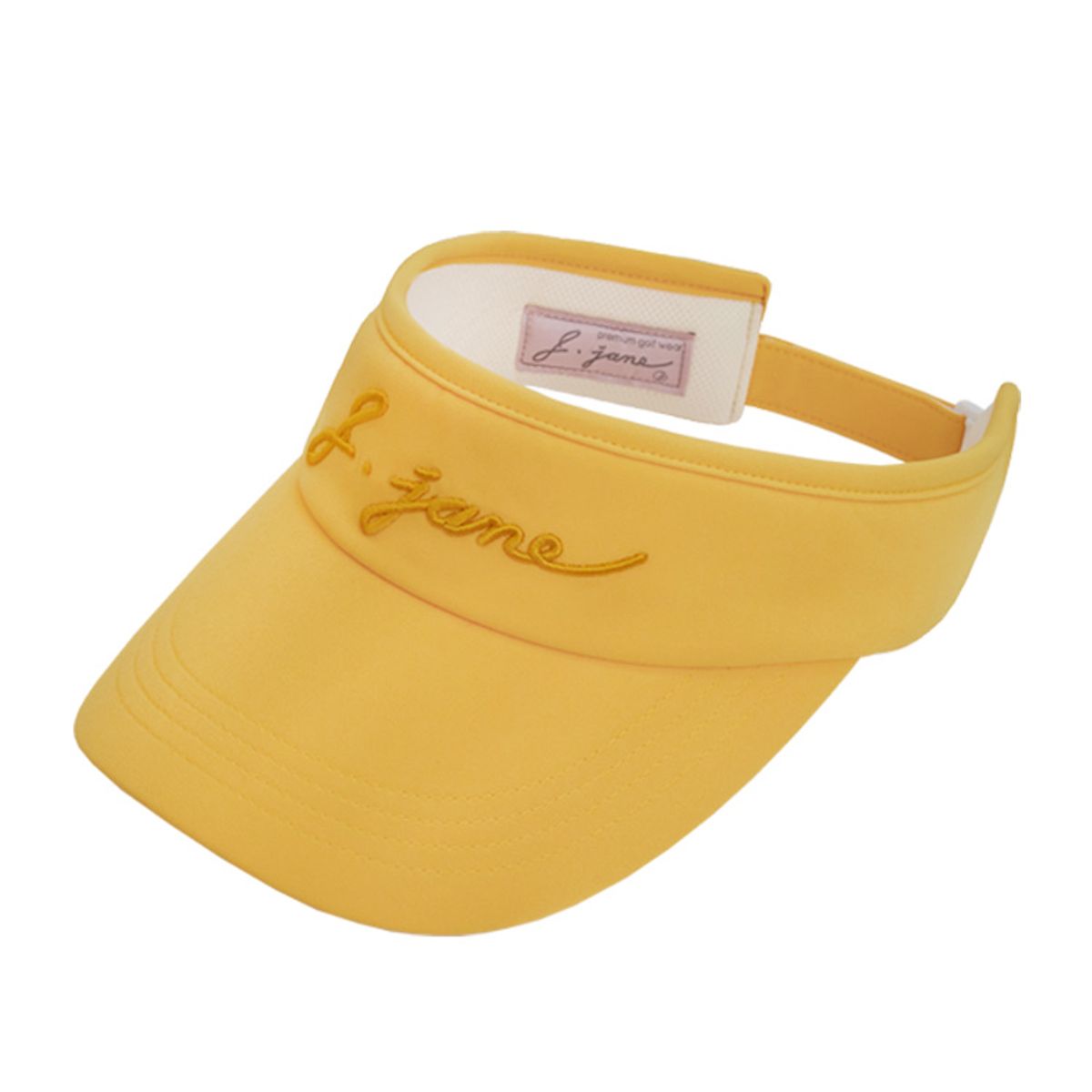 제이제인(J.JANE) 심플 컬러 자수 선캡 Simple color logo Suncap (Mustard)