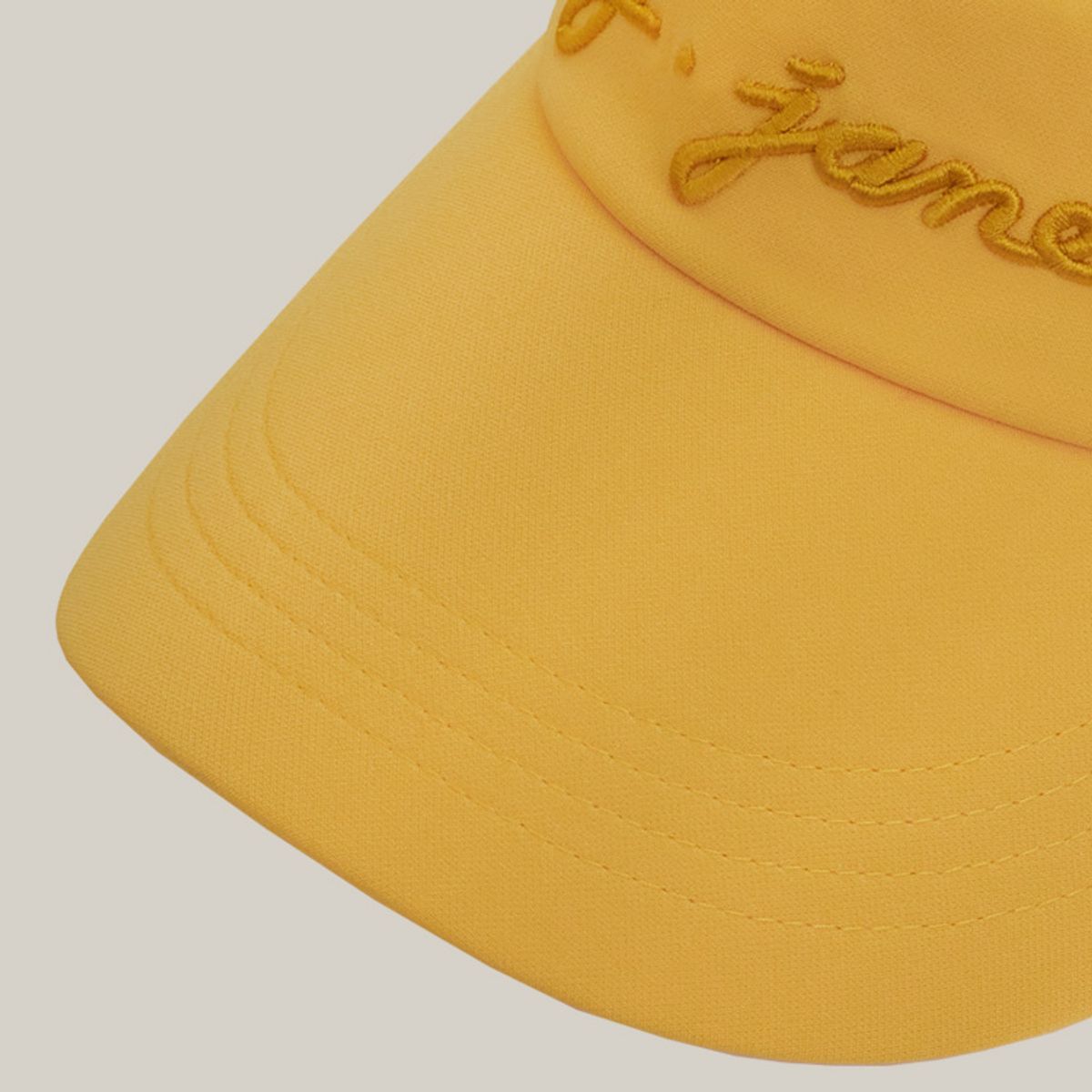 제이제인(J.JANE) 심플 컬러 자수 선캡 Simple color logo Suncap (Mustard)