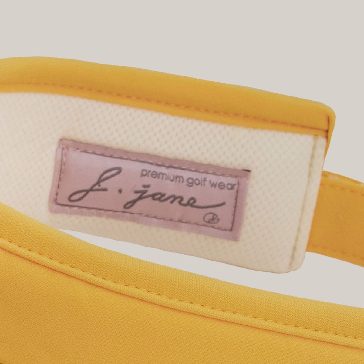 제이제인(J.JANE) 심플 컬러 자수 선캡 Simple color logo Suncap (Mustard)