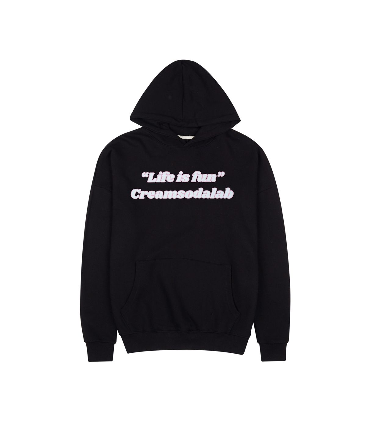 크림소다랩(CREAM SODA LAB) LAB 슬로건 후드티 블랙