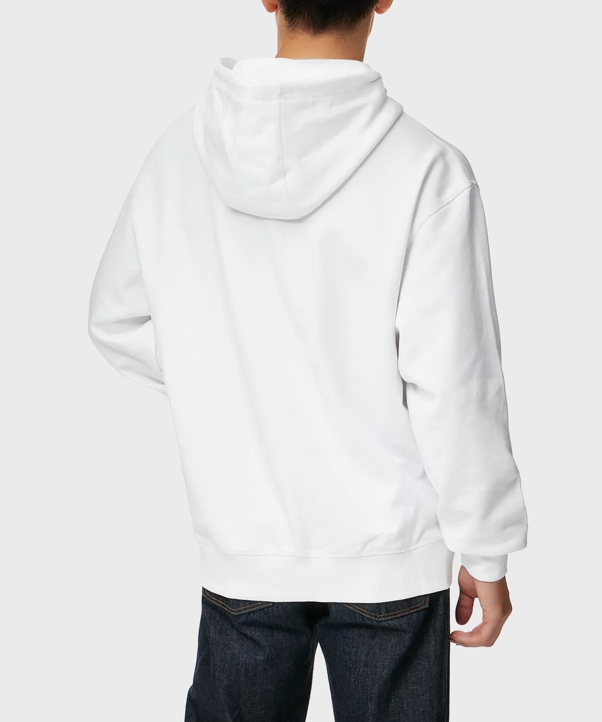 디키즈(DICKIES) 프렌치 테리 릴렉스드 스몰 자수 로고 후드 티셔츠 White