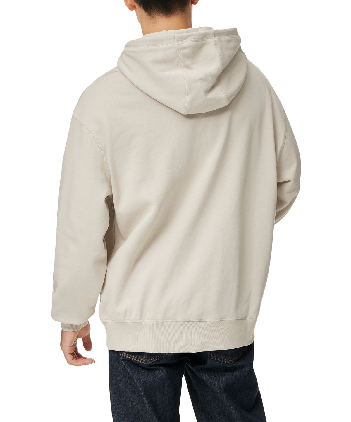디키즈(DICKIES) 프렌치 테리 릴렉스드 스몰 자수 로고 후드 티셔츠 - 스톤