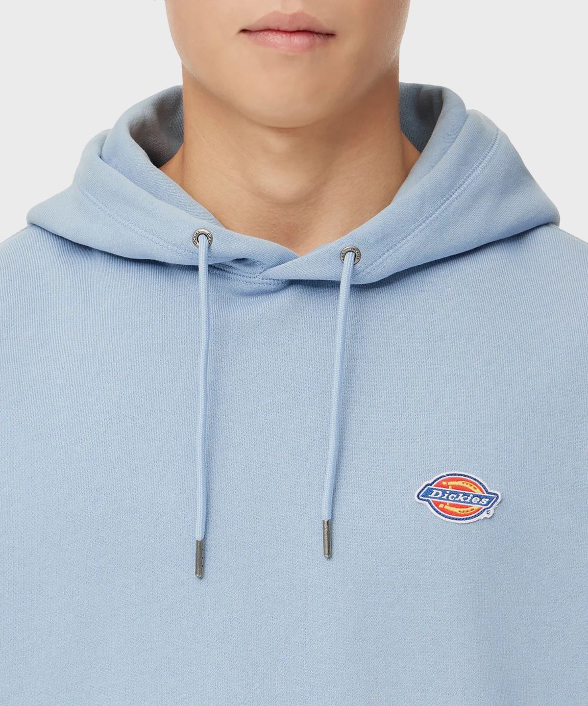 디키즈(DICKIES) 플리스 릴렉스드 후드 티셔츠 Ashley Blue
