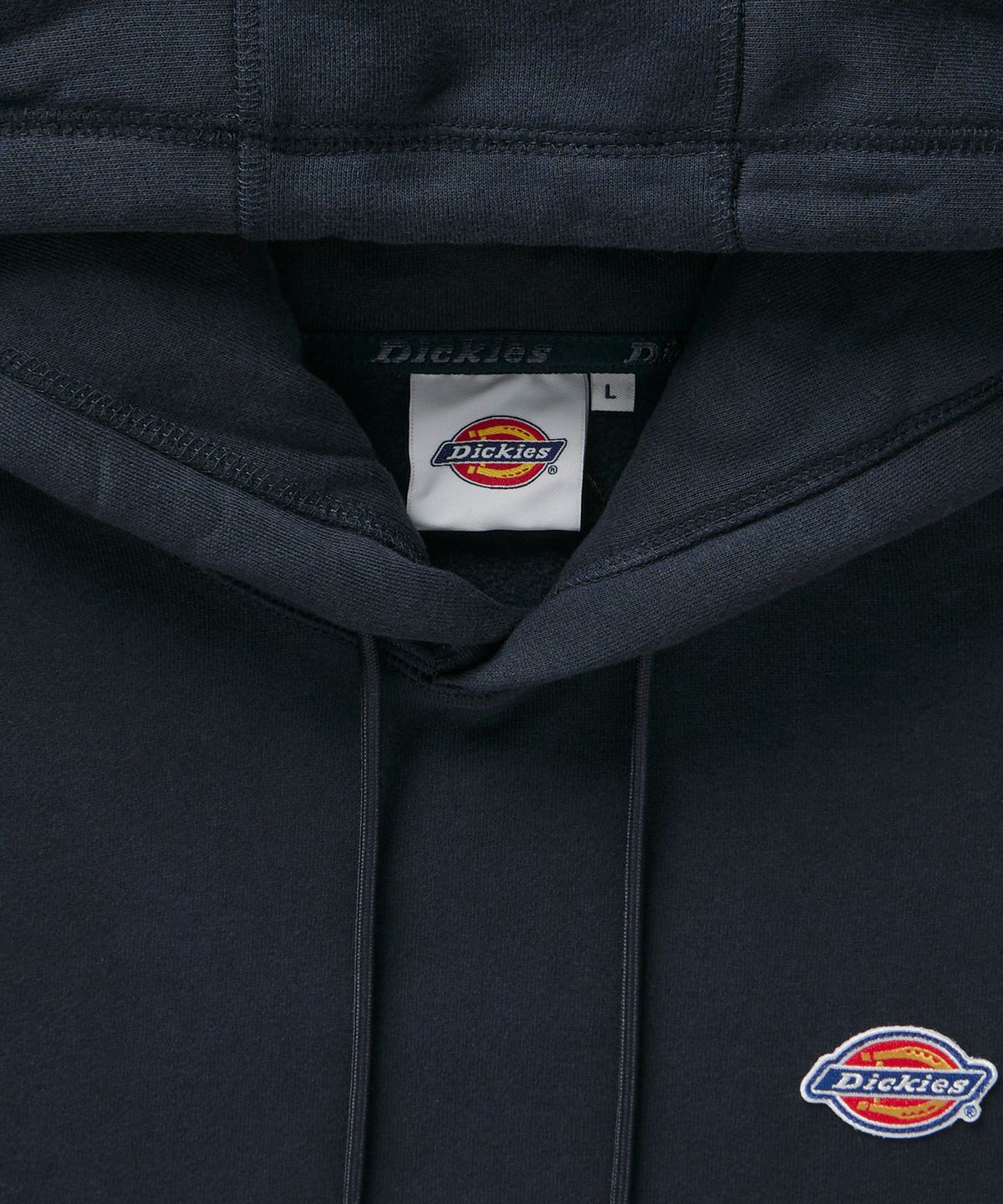 디키즈(DICKIES) 플리스 릴렉스드 후드 티셔츠 - 다크 네이비