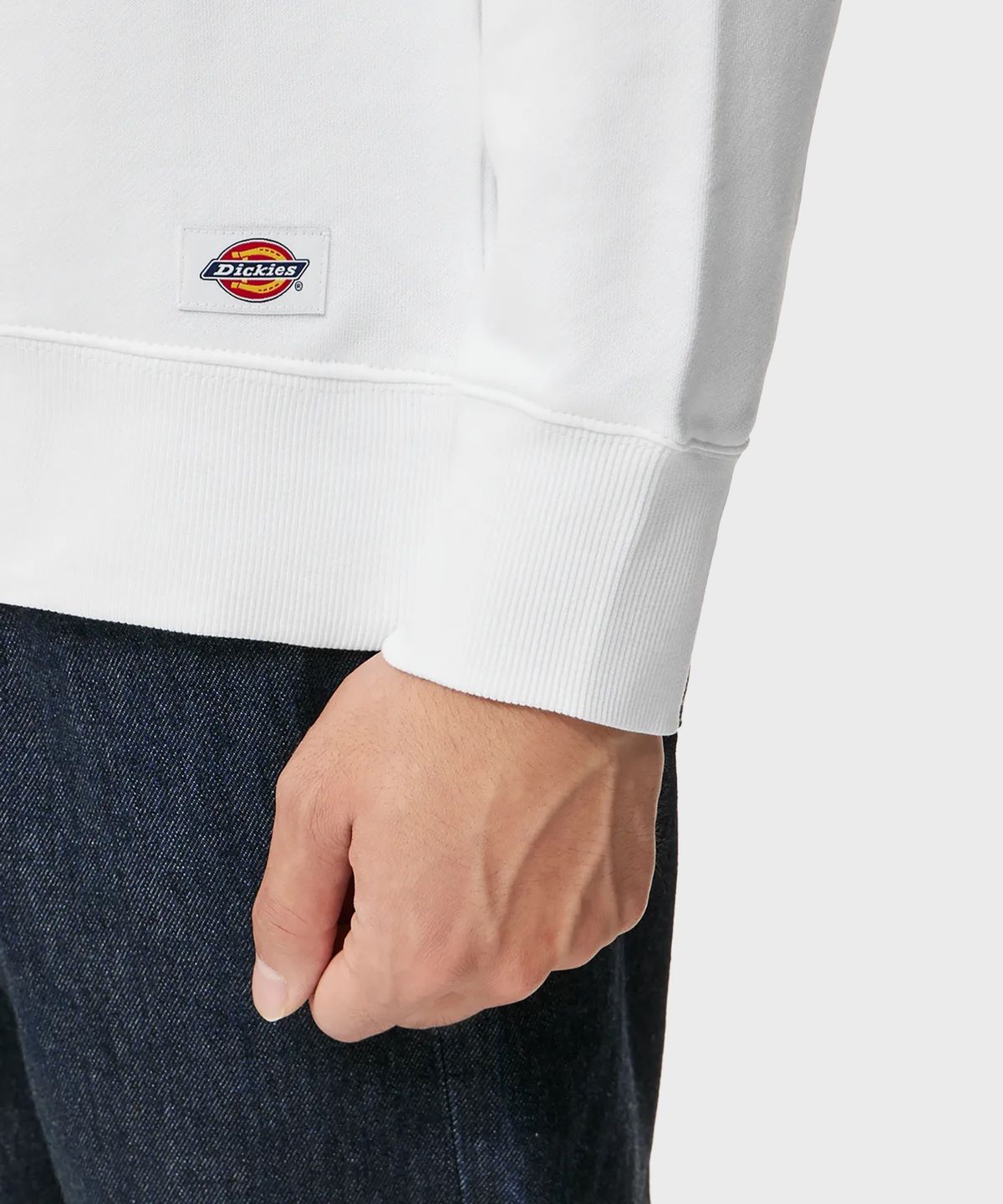 디키즈(DICKIES) 프렌치 테리 릴렉스드 타이거 뱃지 크루넥 White