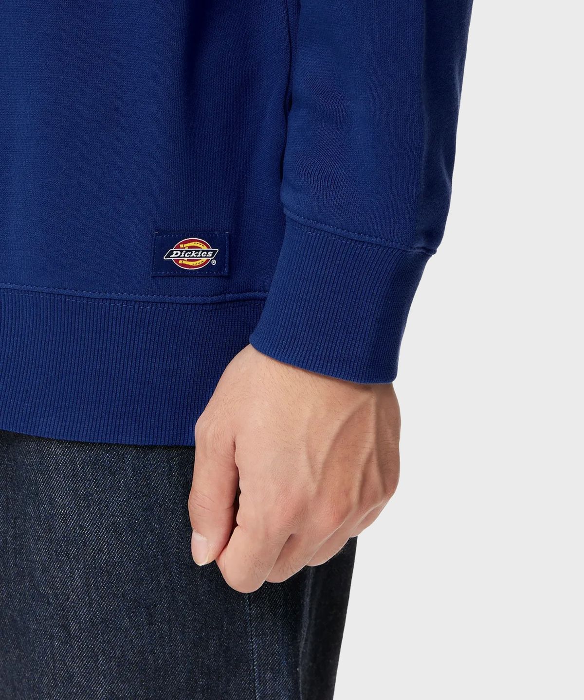 디키즈(DICKIES) 프렌치 테리 릴렉스드 타이거 뱃지 크루넥 Sodalite Blue