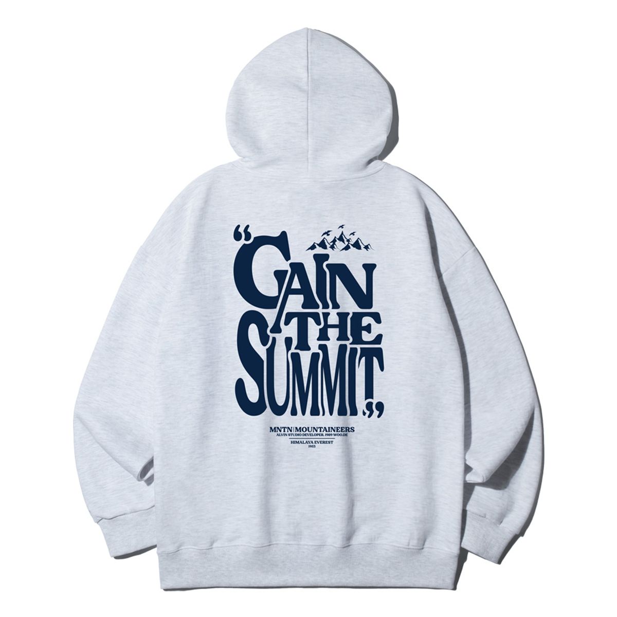 앨빈클로(ALVINCLO) GAIN THE SUMMIT 오버핏 후드티 AVH846 (3 COLOR)