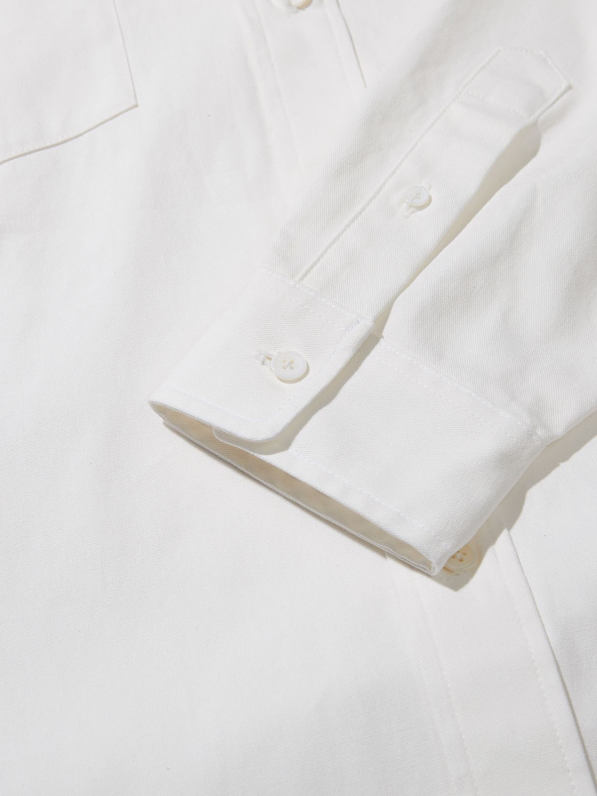 사운즈라이프(SOUNDSLIFE) Back Loop Two Pocket Oxford Shirt White