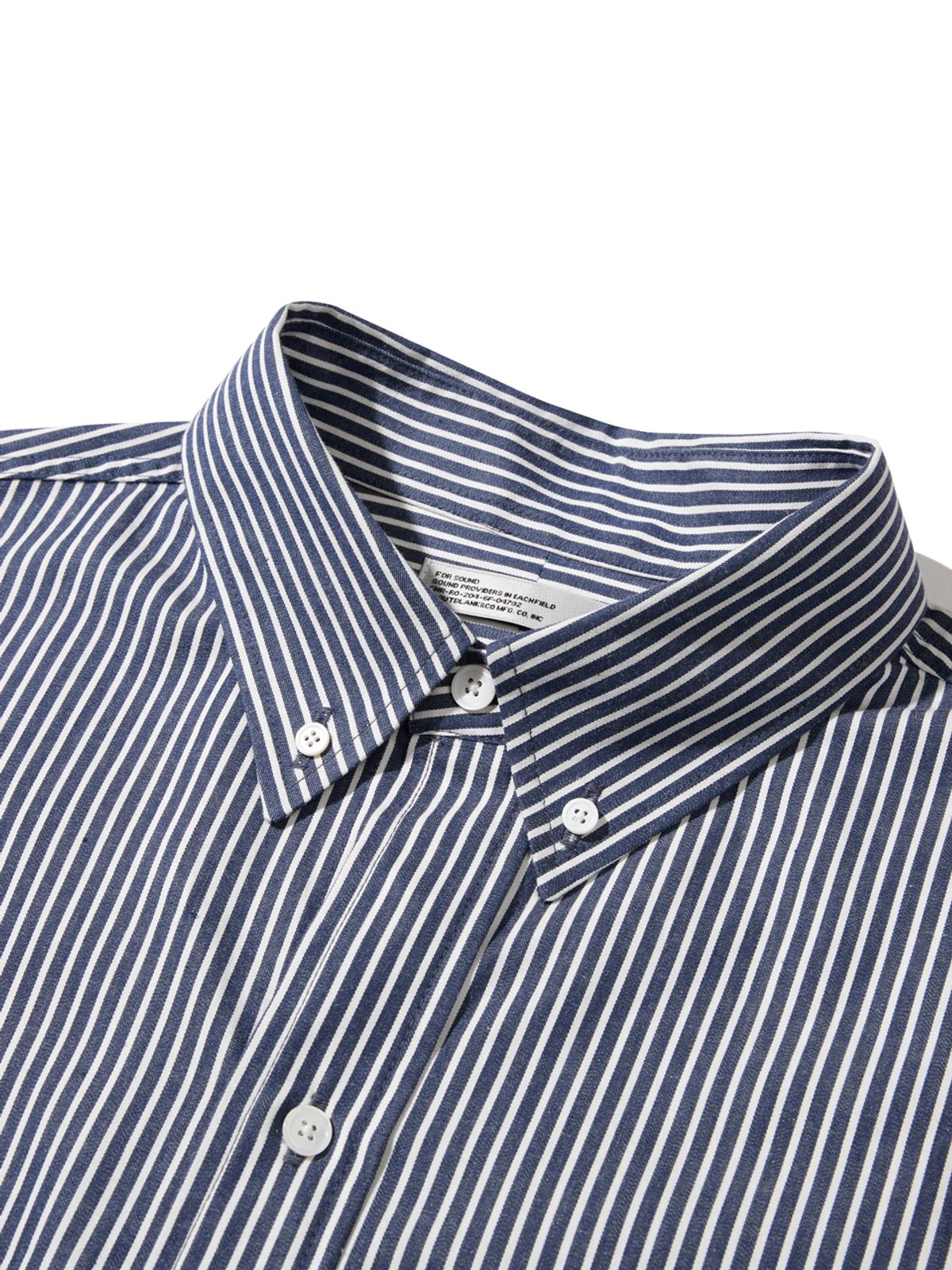 사운즈라이프(SOUNDSLIFE) Back Loop Two Pocket Stripe Shirt Navy