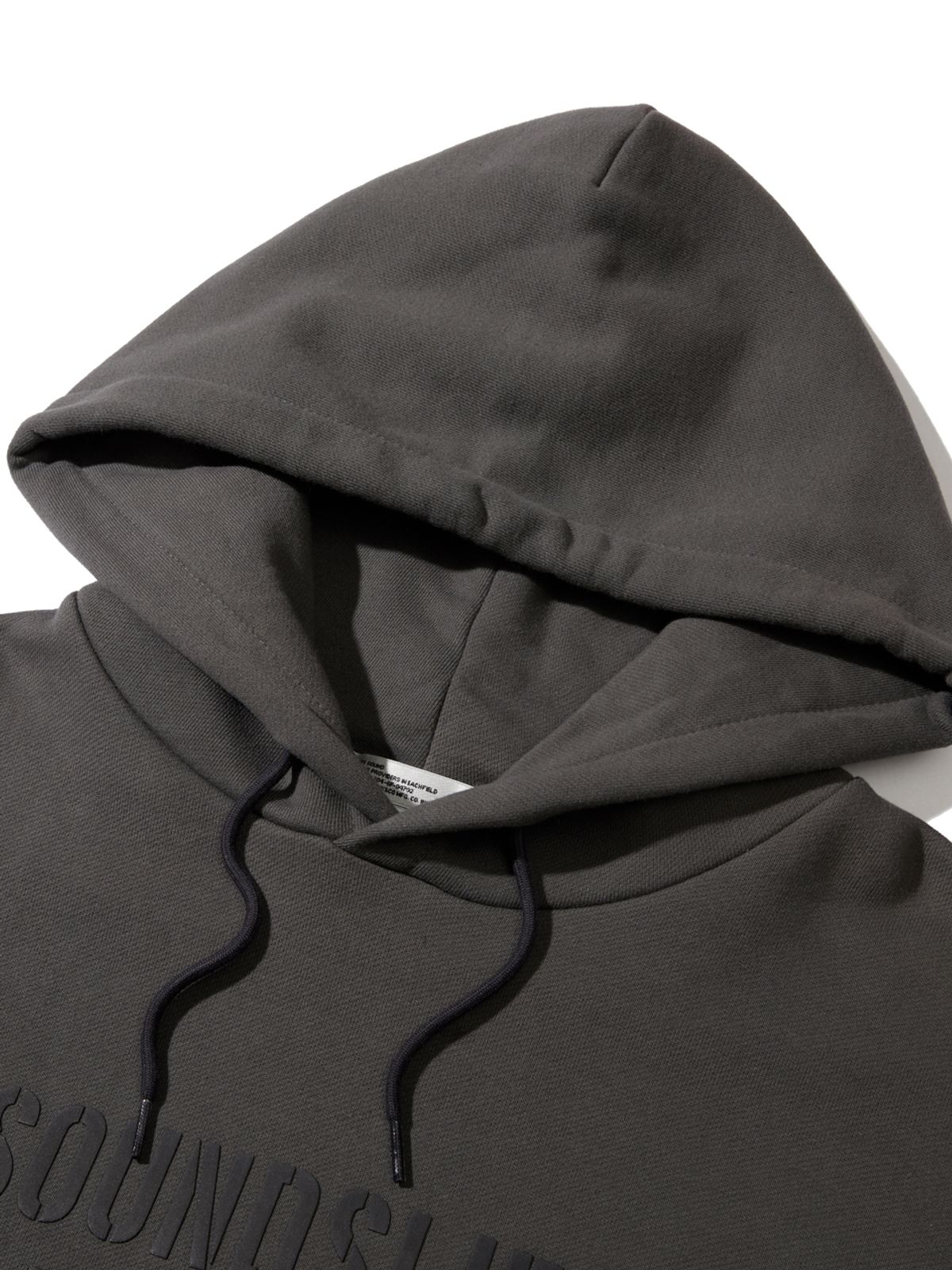 사운즈라이프(SOUNDSLIFE) Slogan Graphic Hoodie Charcoal