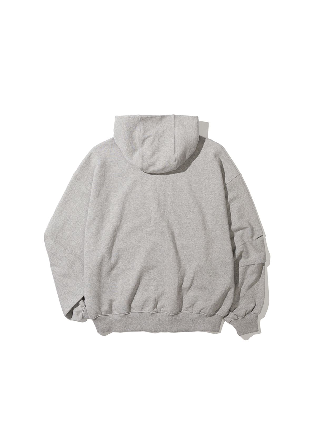 사운즈라이프(SOUNDSLIFE) Elbow Tucked Sweat Hoodie Zip-Up Melange Grey