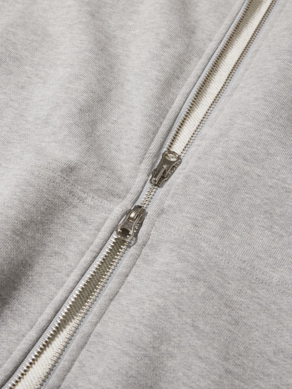 사운즈라이프(SOUNDSLIFE) Elbow Tucked Sweat Hoodie Zip-Up Melange Grey