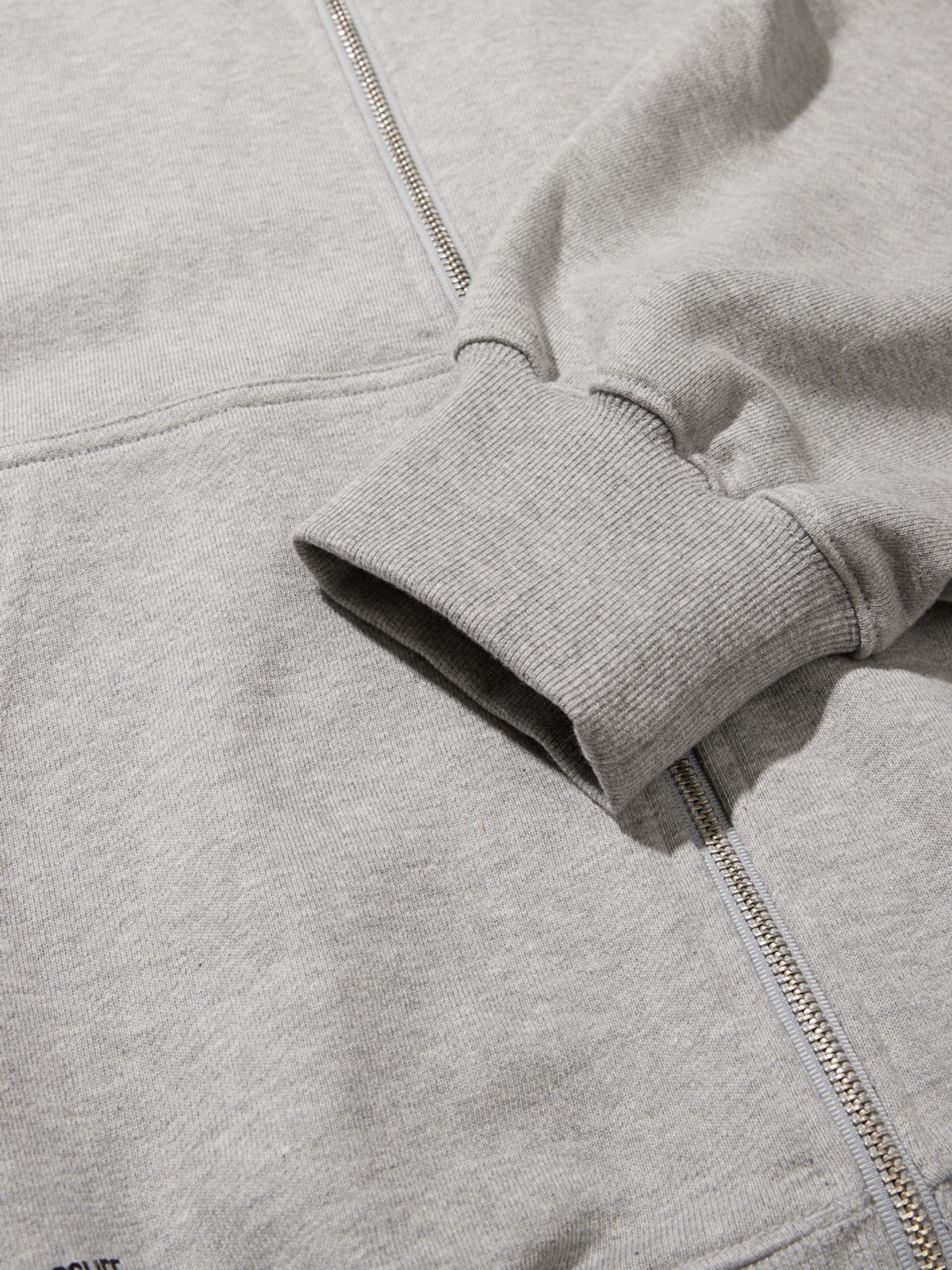 사운즈라이프(SOUNDSLIFE) Elbow Tucked Sweat Hoodie Zip-Up Melange Grey