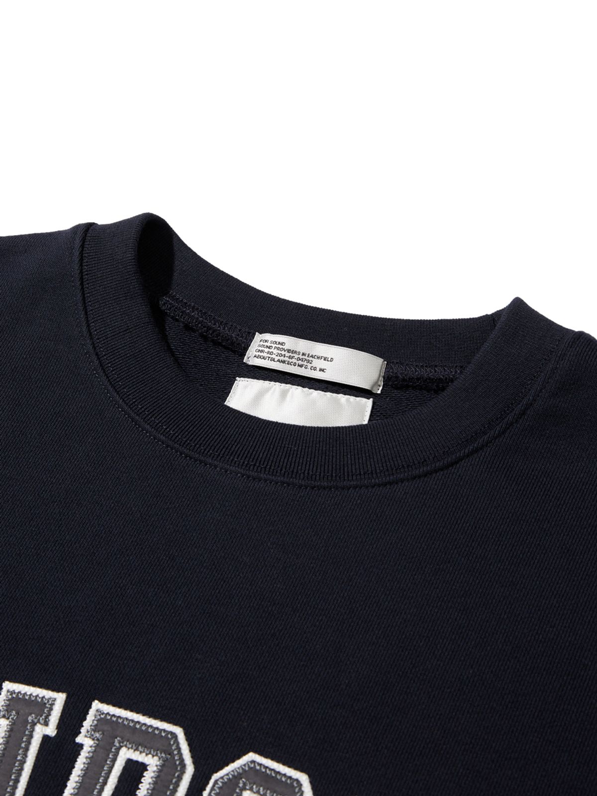 사운즈라이프(SOUNDSLIFE) Applique Big Arch Logo Sweatshirts Navy