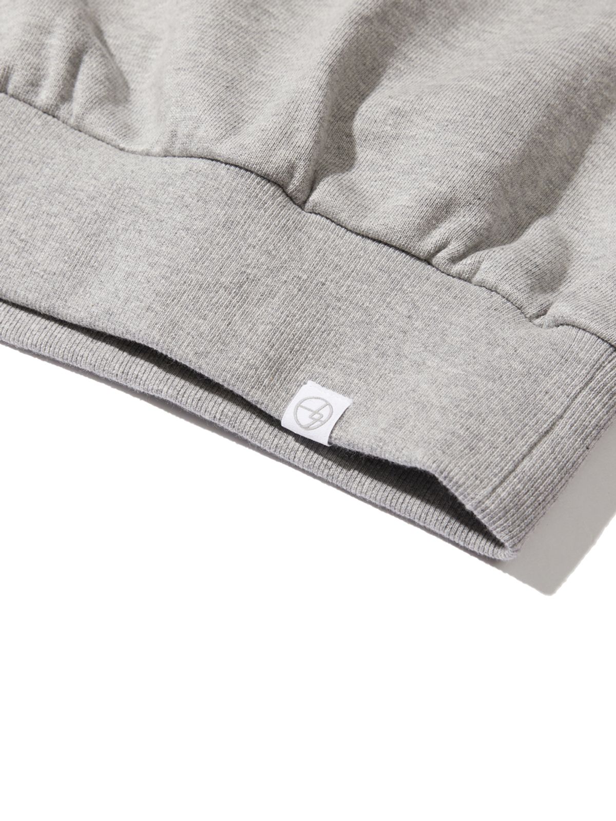 사운즈라이프(SOUNDSLIFE) Applique Big Arch Logo Sweatshirts Melange Grey