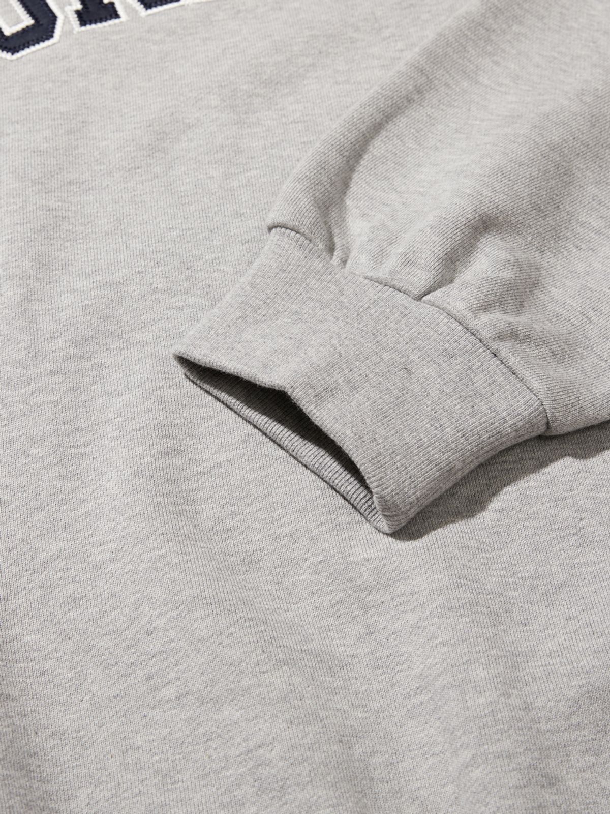 사운즈라이프(SOUNDSLIFE) Applique Big Arch Logo Sweatshirts Melange Grey