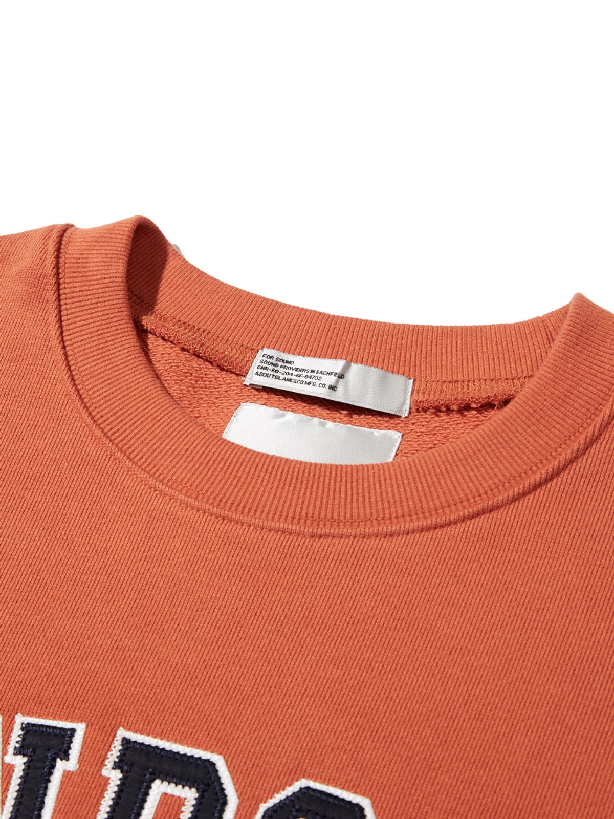 사운즈라이프(SOUNDSLIFE) Applique Big Arch Logo Sweatshirts Orange