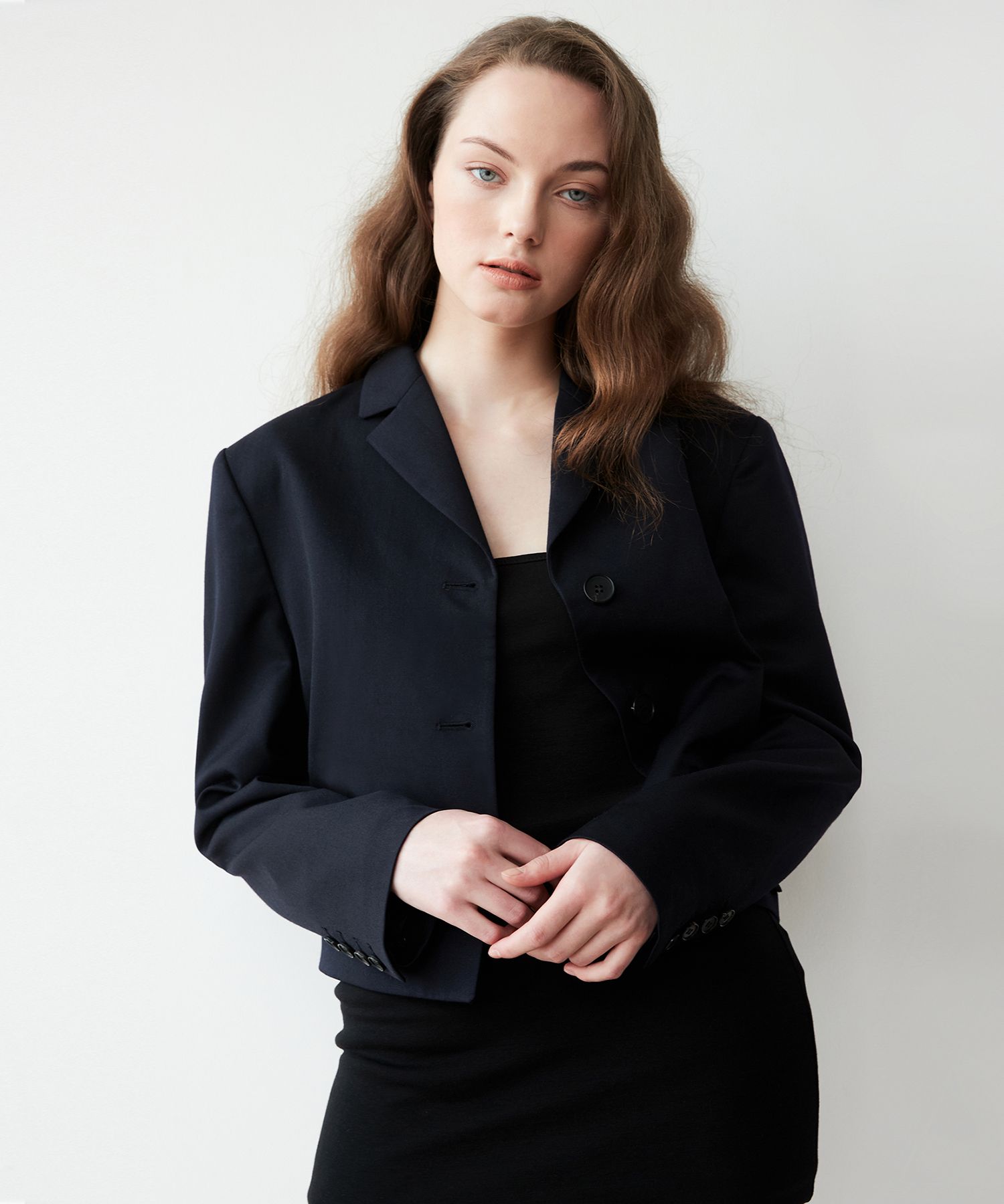 MUSINSA公式 | MUDIDI Classic short jacket 002 Navy