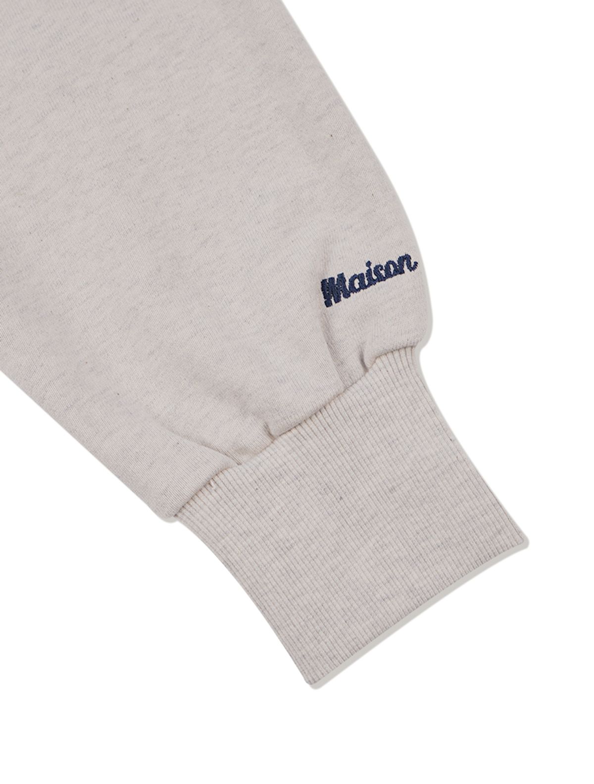 라 메종 스튜디오(LA MAISON STUDIO) UNISEX HEAVY WEIGHT 투톤믹스 엘보패치 후디 오트밀(FCC3TS471M)