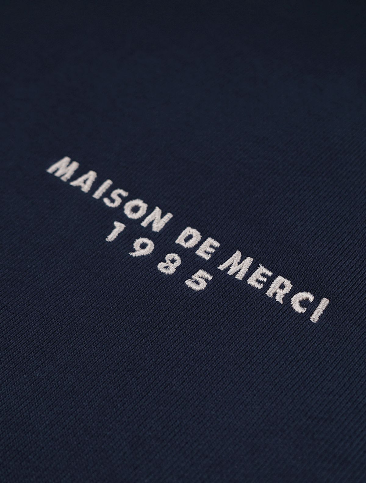 라 메종 스튜디오(LA MAISON STUDIO) UNISEX HEAVY WEIGHT 투톤믹스 엘보패치 후디 네이비(FCC3TS471M)