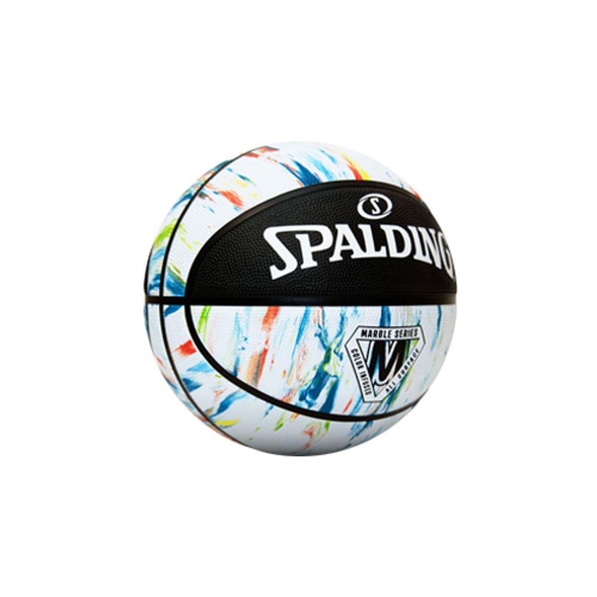스팔딩(SPALDING) 마블시리즈 BLK 화이트 레인보우 농구공 84404Z-7호