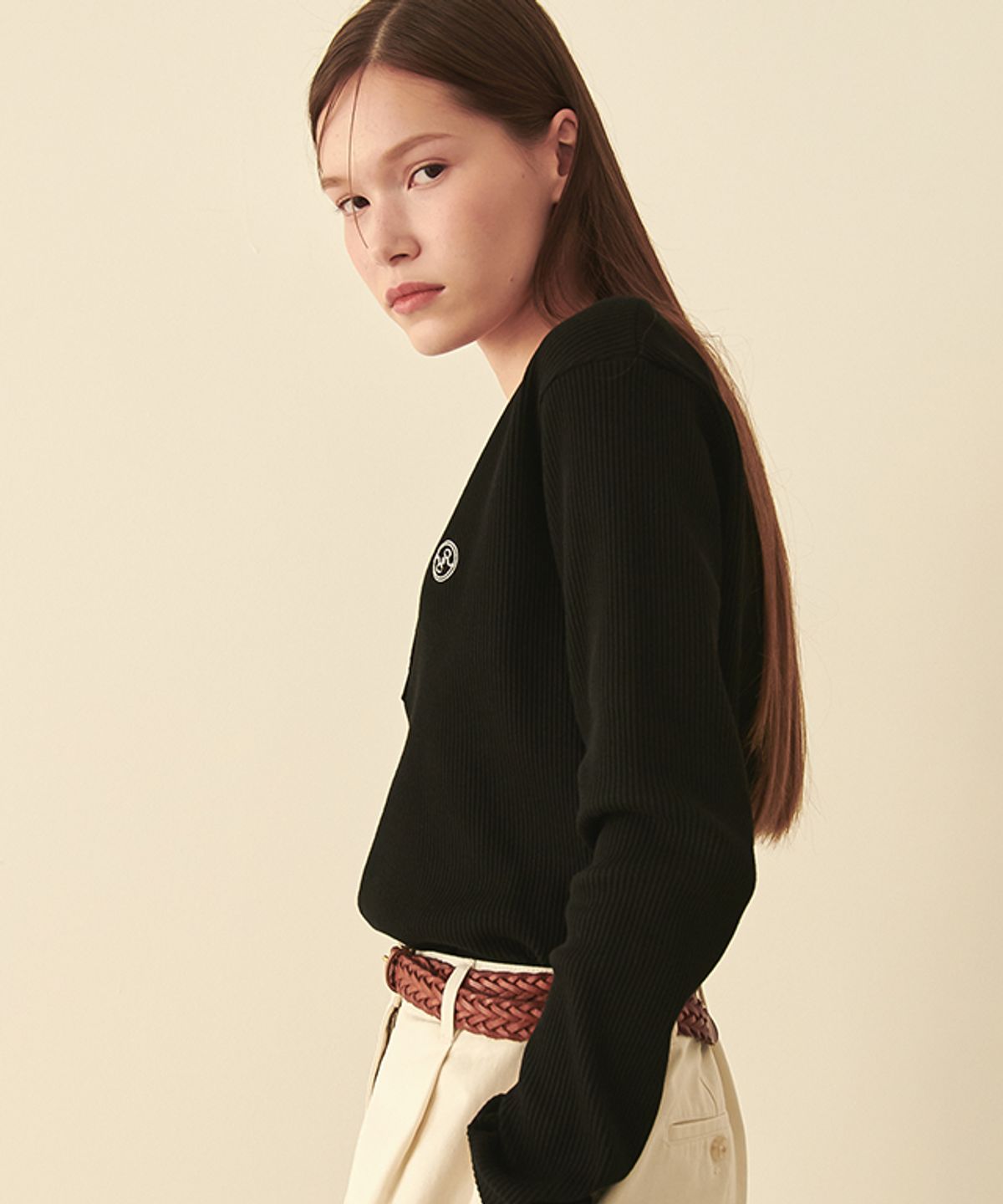 론론(RONRON) Henryneck Long Sleeve Black