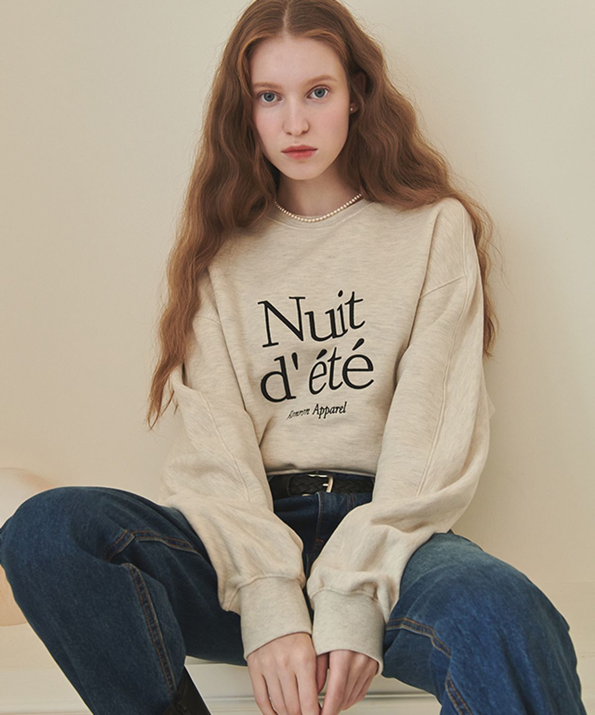 론론(RONRON) NUIT D ETE SWEATSHIRT OATMEAL