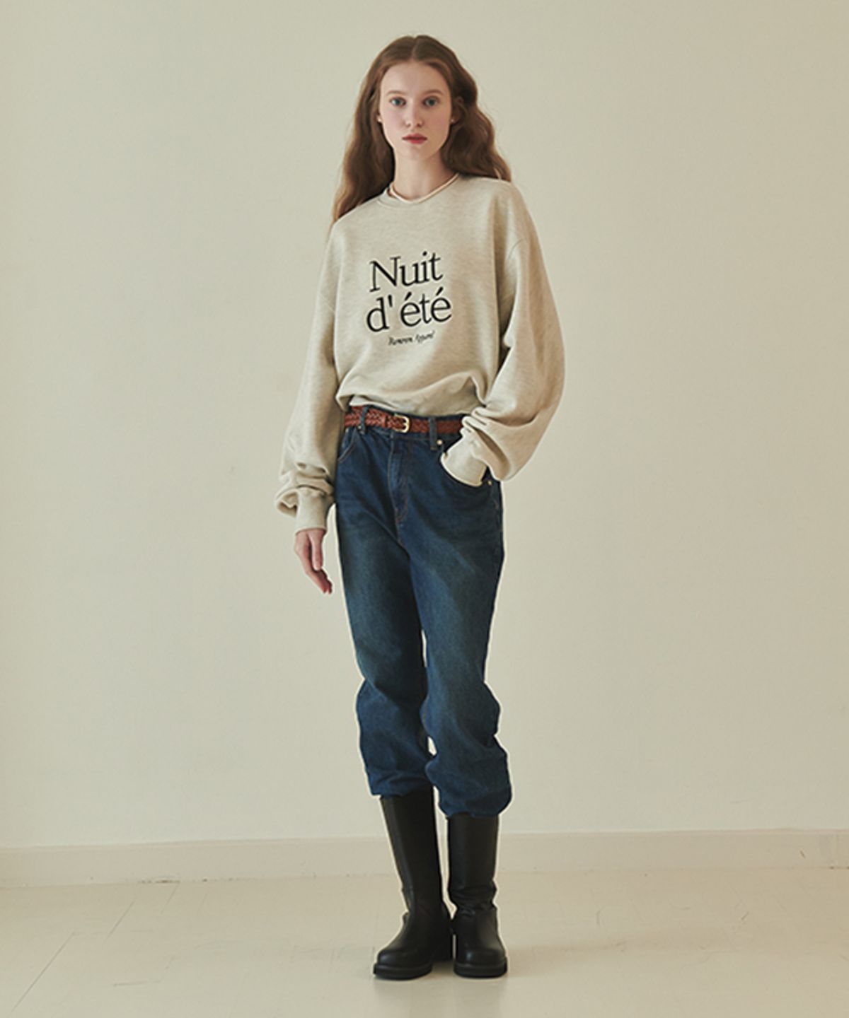 론론(RONRON) NUIT D ETE SWEATSHIRT OATMEAL