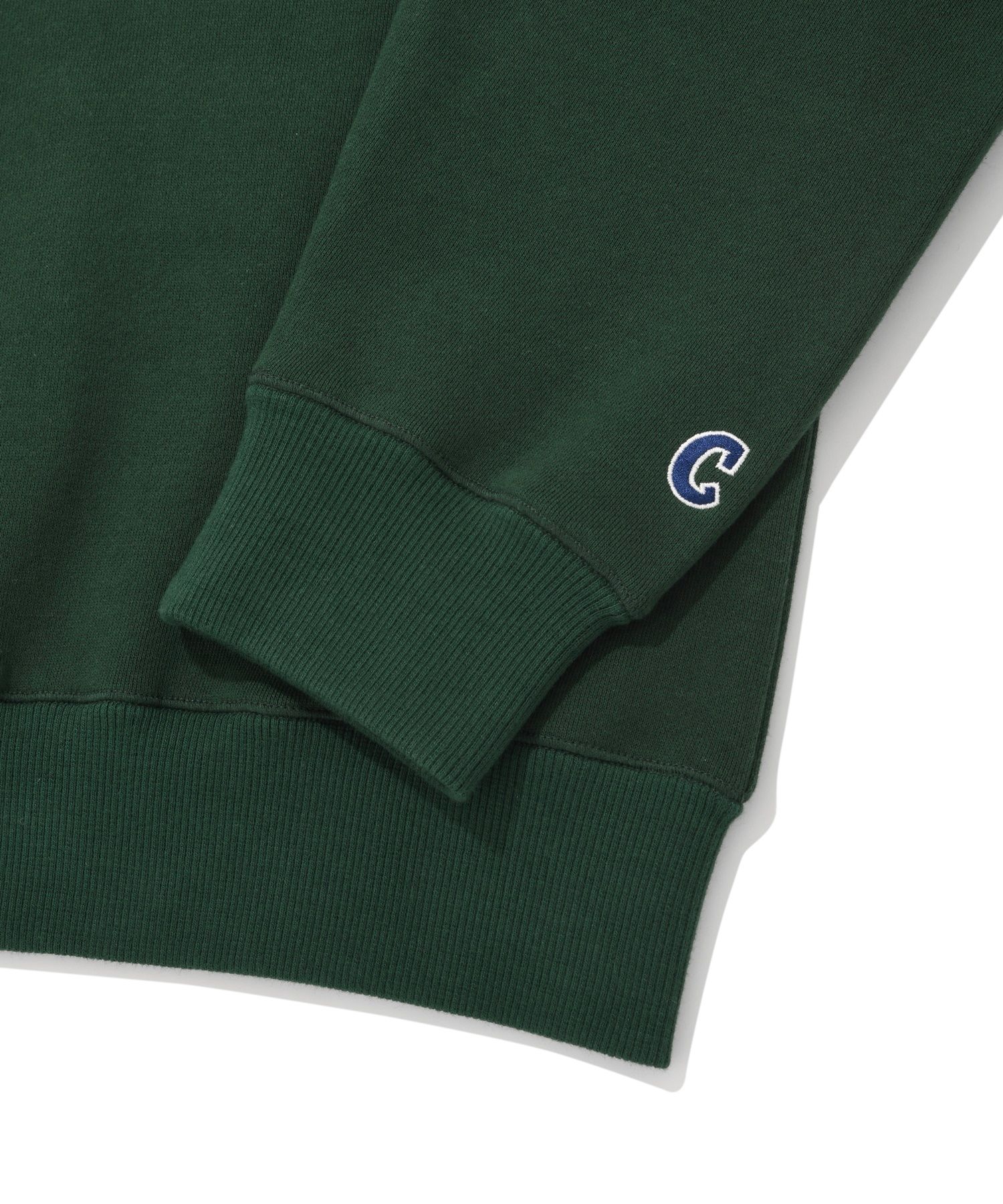 MUSINSA | COVERNAT C Logo Half Zip-Up Sweatshirt British Green