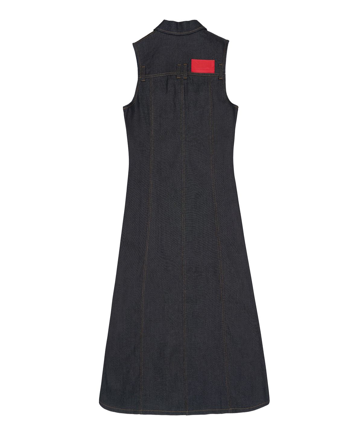 스컬프터(SCULPTOR) Maxi Sleeveless Denim Coat Indigo Blue