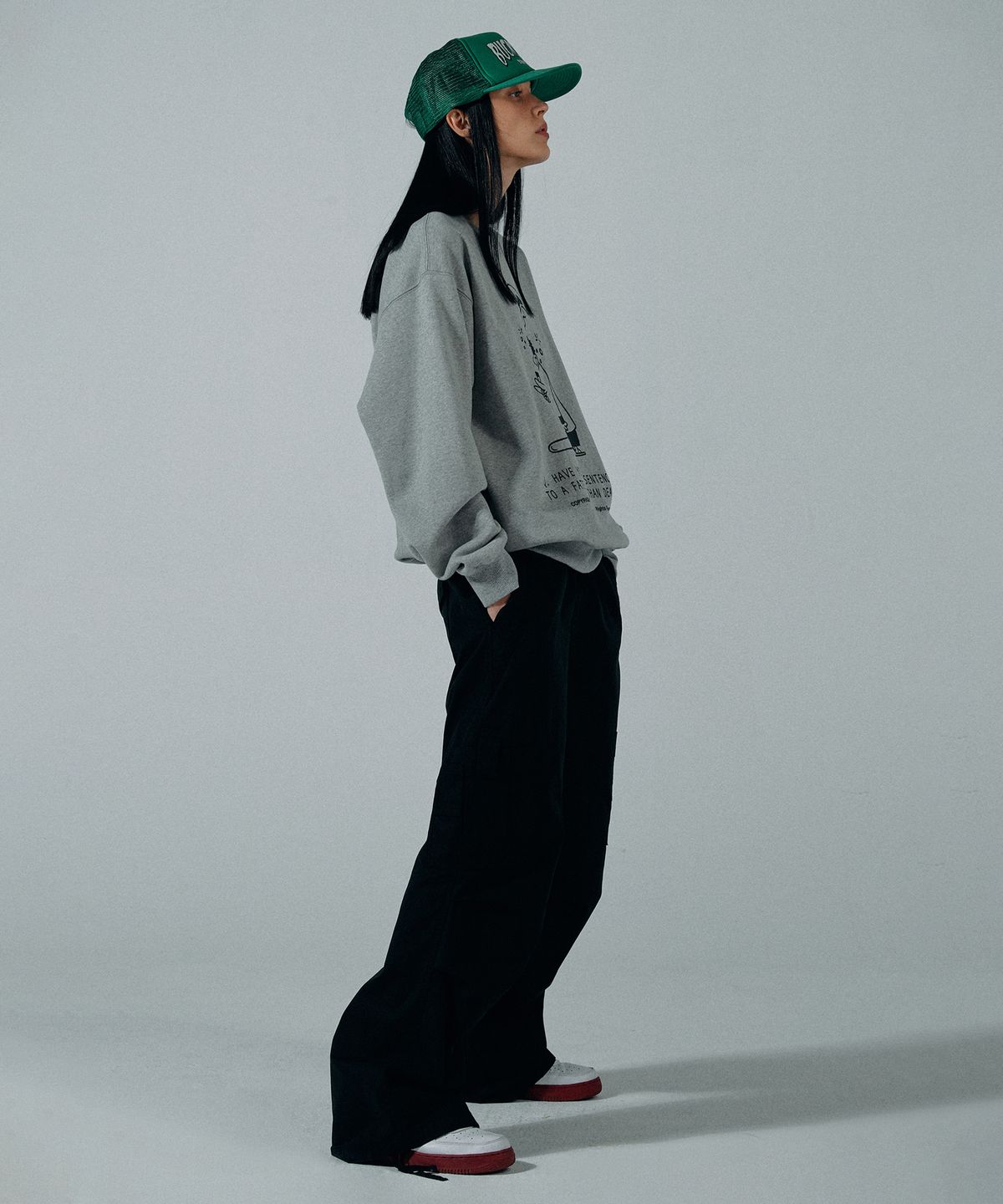 스컬프터(SCULPTOR) Question Sweatshirt Melange Gray