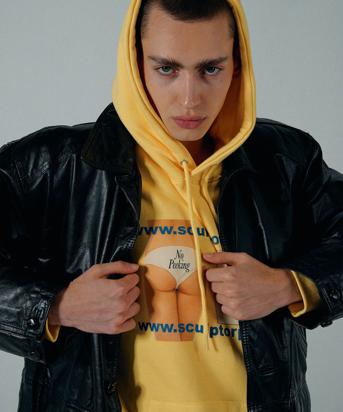 스컬프터(SCULPTOR) Effin No Peeking Hoodie Yellow