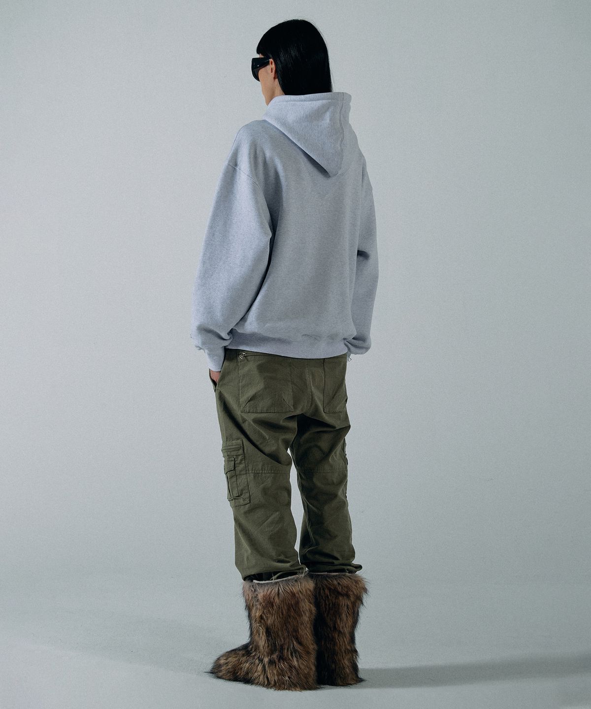 스컬프터(SCULPTOR) Effin No Peeking Hoodie White Melange
