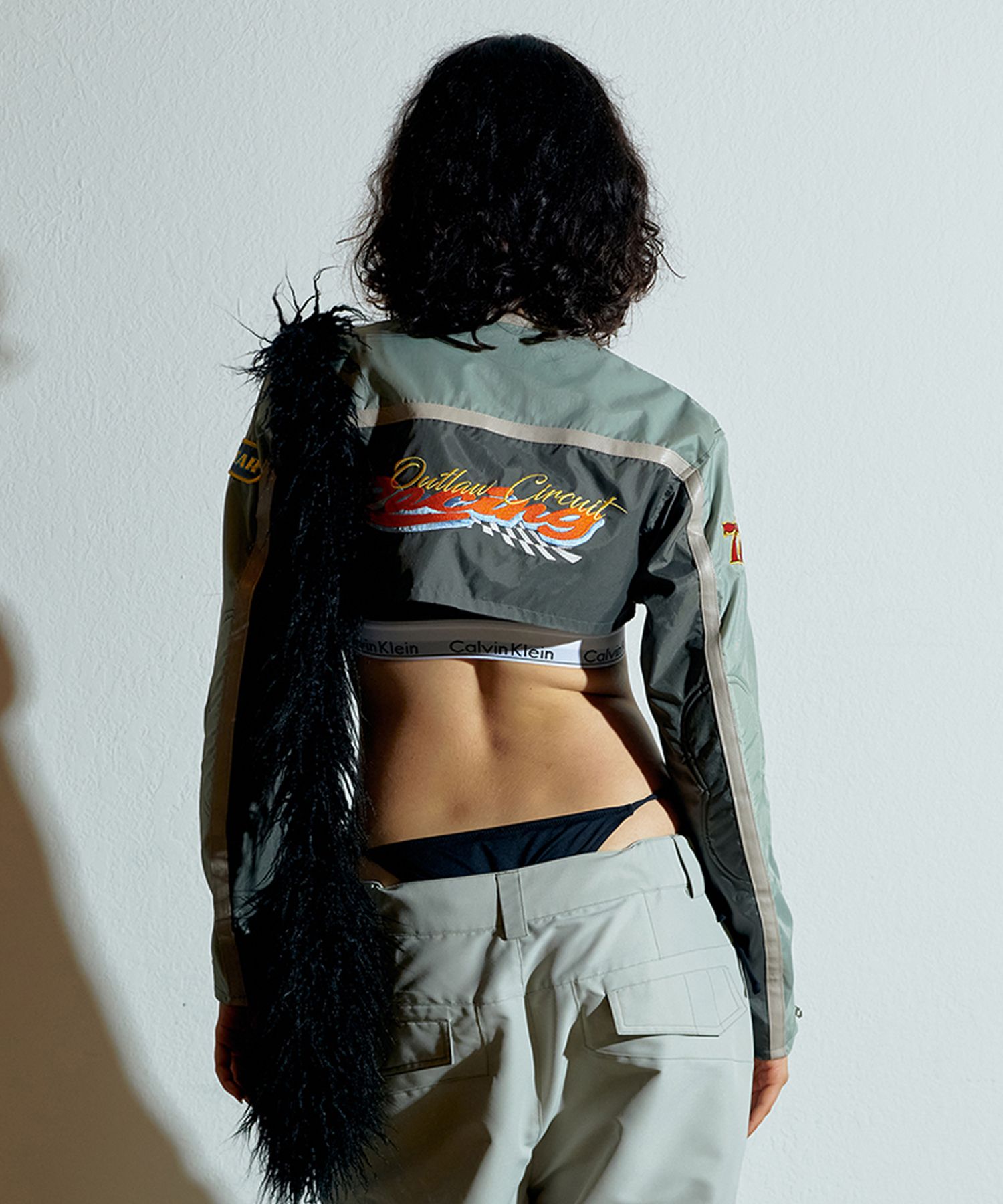 MUSINSA | SCULPTOR Micro Motor Jacket Sage/Charcoal