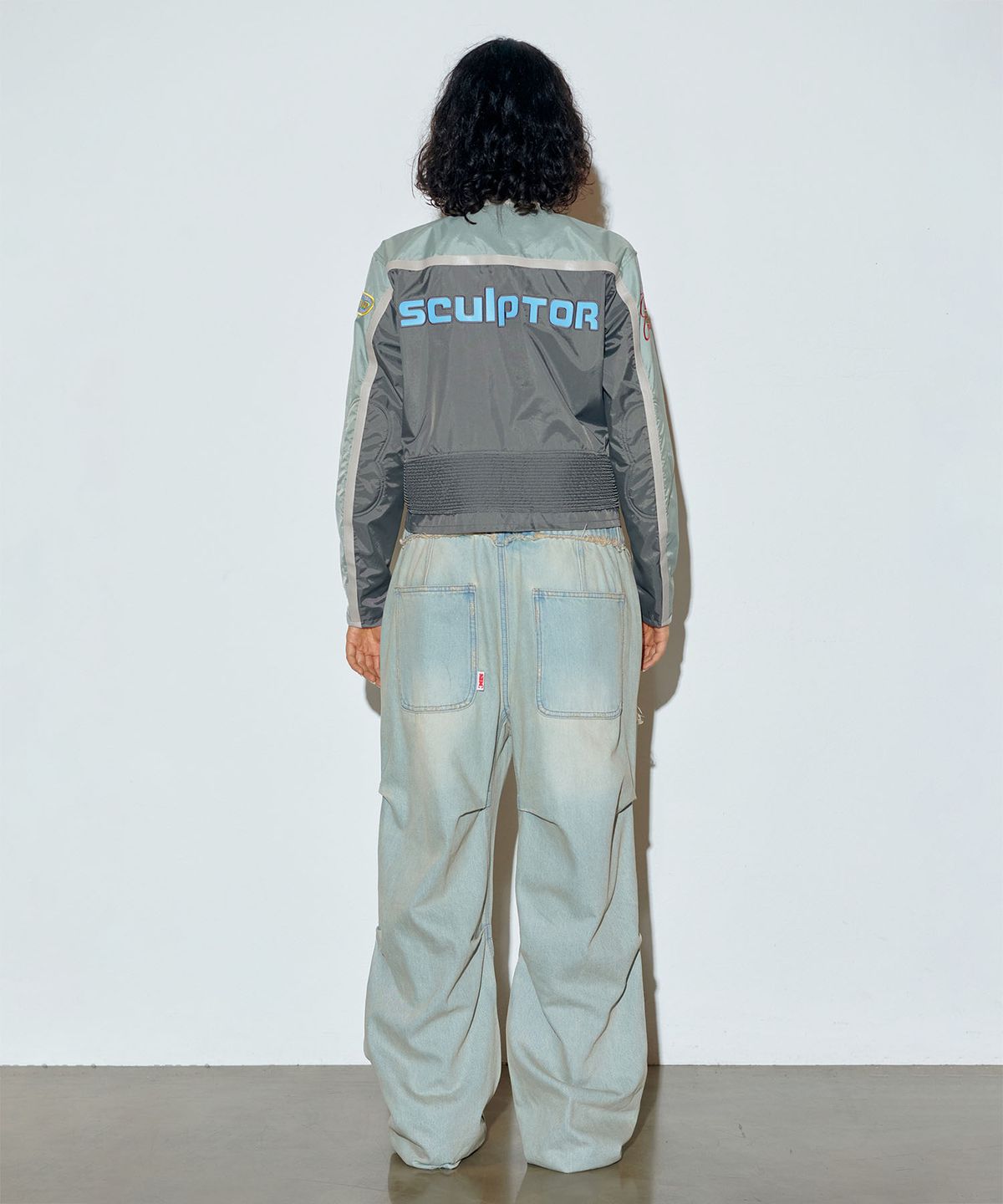 스컬프터(SCULPTOR) Color Block Motor Jacket Sage/Charcoal